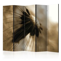 Artgeist 5-teiliges Paravent - dandelion - sepia II [Room Dividers]
