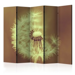 Artgeist 5-teiliges Paravent - dandelion (sepia) II [Room Dividers]