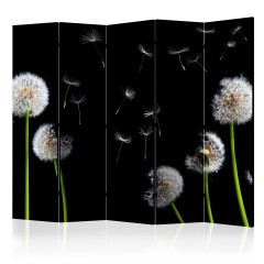 Artgeist 5-teiliges Paravent - Dandelions in the wind II [Room Dividers]