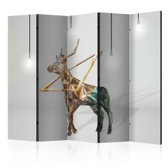 Artgeist 5-teiliges Paravent - deer (3D) II [Room Dividers]