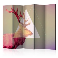 Artgeist 5-teiliges Paravent - deer (graphic pattern) II [Room Dividers]