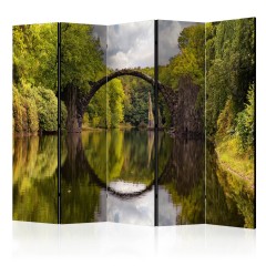 Artgeist 5-teiliges Paravent - Devil's Bridge in Kromlau,Germany  II [Room Dividers]