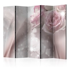 Artgeist 5-teiliges Paravent - Dewy Roses II [Room Dividers]