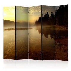 Artgeist 5-teiliges Paravent - Forest and lake II [Room Dividers]