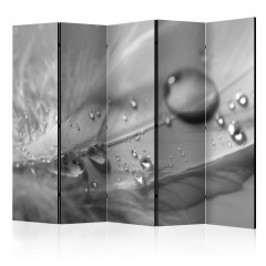 Artgeist 5-teiliges Paravent - Grey Feather II [Room Dividers]