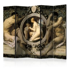 Artgeist 5-teiliges Paravent - Idyll - Gustav Klimt II [Room Dividers]