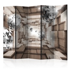 Artgeist 5-teiliges Paravent - In A Wooden Tunnel II [Room Dividers]