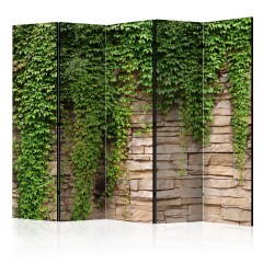 Artgeist 5-teiliges Paravent - Ivy wall II [Room Dividers]