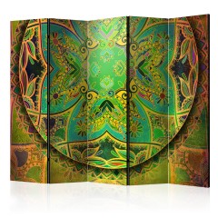 Artgeist 5-teiliges Paravent - Mandala: Emerald Fantasy II [Room Dividers]