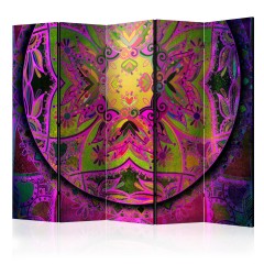 Artgeist 5-teiliges Paravent - Mandala: Pink Expression II [Room Dividers]