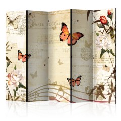 Artgeist 5-teiliges Paravent - Melodies of butterflies II [Room Dividers]