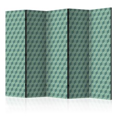 Artgeist 5-teiliges Paravent - Monochromatic cubes II [Room Dividers]