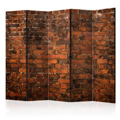 Artgeist 5-teiliges Paravent - Old Brick Wall II [Room Dividers]