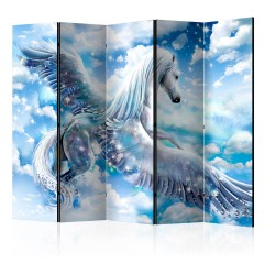 Artgeist 5-teiliges Paravent - Pegasus (Blue) II [Room Dividers]