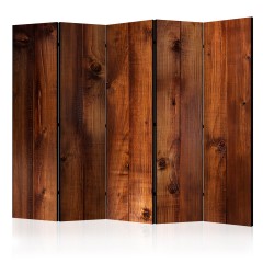 Artgeist 5-teiliges Paravent - Pine Board II [Room Dividers]
