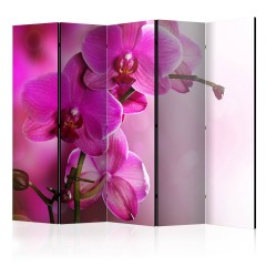 Artgeist 5-teiliges Paravent - Pink orchid II [Room Dividers]