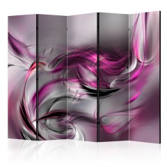 Artgeist 5-teiliges Paravent - Pink Swirls II II [Room Dividers]