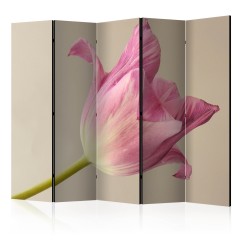 Artgeist 5-teiliges Paravent - Pink tulip II [Room Dividers]
