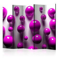 Artgeist 5-teiliges Paravent - Purple Balls II [Room Dividers]
