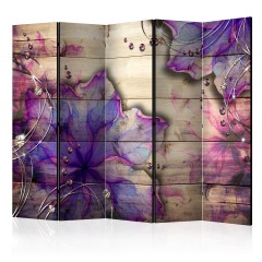 Artgeist 5-teiliges Paravent - Purple Memory II [Room Dividers]