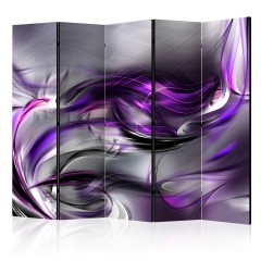 Artgeist 5-teiliges Paravent - Purple Swirls II [Room Dividers]