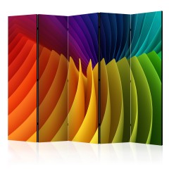 Artgeist 5-teiliges Paravent - Rainbow Wave II [Room Dividers]