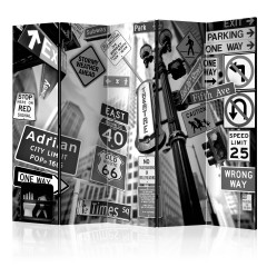 Artgeist 5-teiliges Paravent - Roads to Manhattan II [Room Dividers]