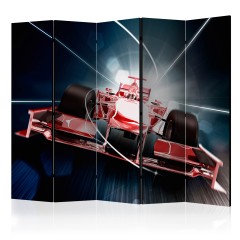 Artgeist 5-teiliges Paravent - Speed and dynamics of Formula 1 II [Room Dividers]