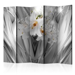 Artgeist 5-teiliges Paravent - Steel Lilies II [Room Dividers]