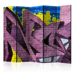 Artgeist 5-teiliges Paravent - Street art - graffiti II [Room Dividers]