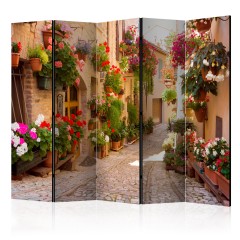 Artgeist 5-teiliges Paravent - The Alley in Spello (Italy) II [Room Dividers]