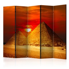 Artgeist 5-teiliges Paravent - The Giza Necropolis - sunset II [Room Dividers]
