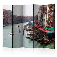 Artgeist 5-teiliges Paravent - The Grand Canal in Venice, Italy II [Room Dividers]