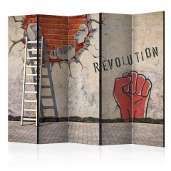 Artgeist 5-teiliges Paravent - The invisible hand of the revolution II [Room Dividers]