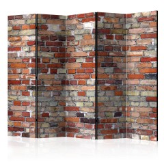 Artgeist 5-teiliges Paravent - Urban Brick II [Room Dividers]