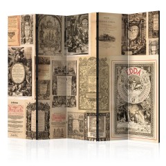Artgeist 5-teiliges Paravent - Vintage Books II [Room Dividers]