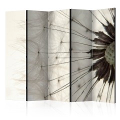 Artgeist 5-teiliges Paravent - White Dandelion II [Room Dividers]