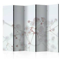 Artgeist 5-teiliges Paravent - White Flowers II [Room Dividers]