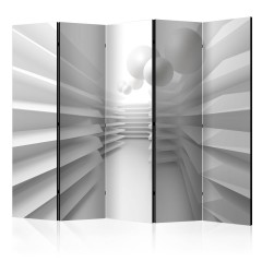 Artgeist 5-teiliges Paravent - White Maze II [Room Dividers]