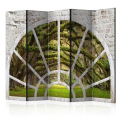 Artgeist 5-teiliges Paravent - Window to Secret Forest II [Room Dividers]