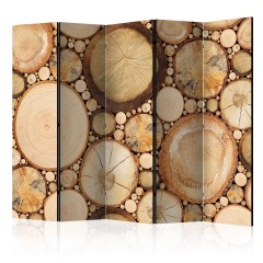 Artgeist 5-teiliges Paravent - Wood grains II [Room Dividers]
