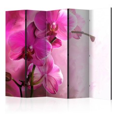 Artgeist 5-teiliges Paravent - Pink Orchid II [Room Dividers]