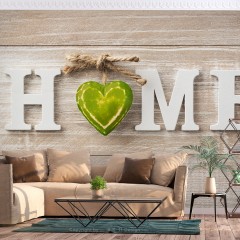 Selbstklebende Fototapete - Home Heart (Green)