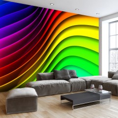 Selbstklebende Fototapete - Rainbow Waves