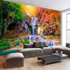 Selbstklebende Fototapete - Tat Kuang Si Waterfalls