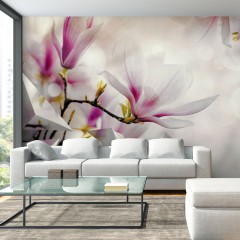 Artgeist Selbstklebende Fototapete - Subtle Magnolias - Third Variant