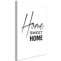 Artgeist Wandbild - Black and White: Home Sweet Home (1 Part) Vertical