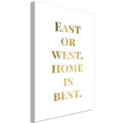 Artgeist Wandbild - Gold Home Is Best (1 Part) Vertical