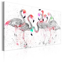 Artgeist Wandbild - Flamingoes Dance