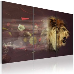 Artgeist Wandbild - Löwe (Abstrakt)